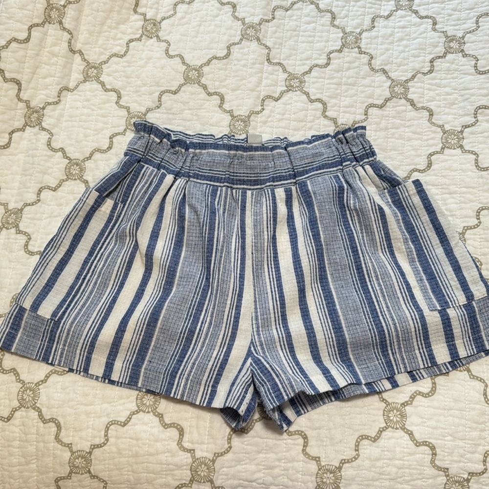 Striped Linen Shorts